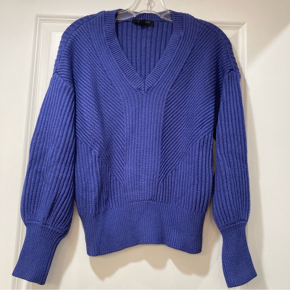 Ann Taylor Royal Blue V-Neck Sweater